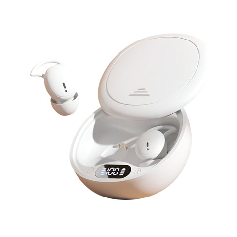 Elosung White M73 Noise Cancelling Bluetooth Earphones Wireless 5.4 Mini In Design Ultra Long Battery Life Headphones