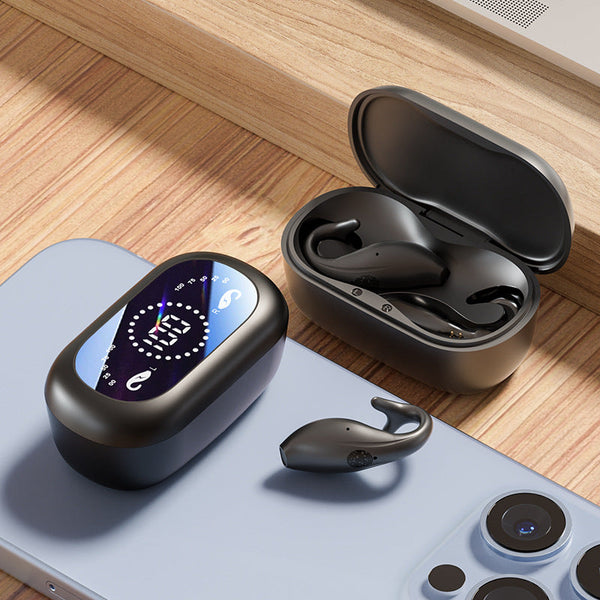 Elosung Black Dolphin M66 Clip On Bluetooth Earphones Wireless 8 Hours Battery 15M Transmission Range Durable Headphones