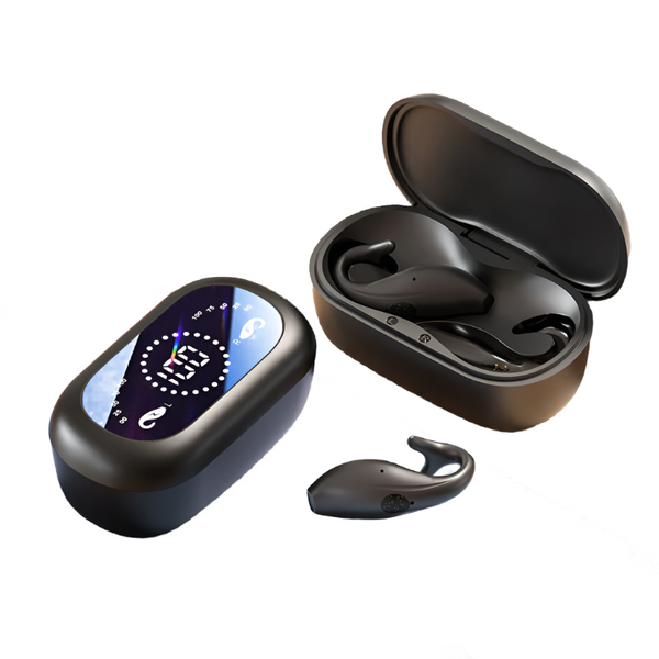 Elosung Black Dolphin M66 Clip On Bluetooth Earphones Wireless 8 Hours Battery 15M Transmission Range Durable Headphones