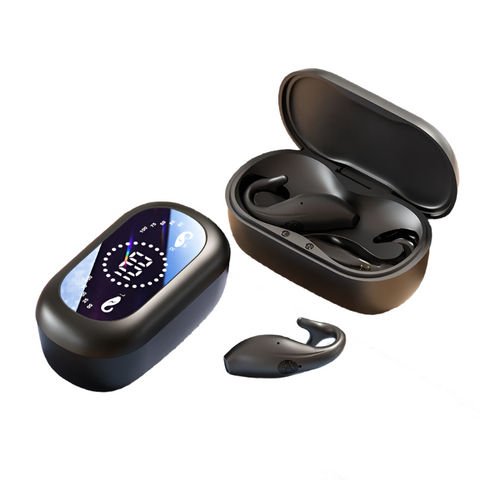 Elosung Black Dolphin M66 Clip On Bluetooth Earphones Wireless 8 Hours Battery 15M Transmission Range Durable Headphones