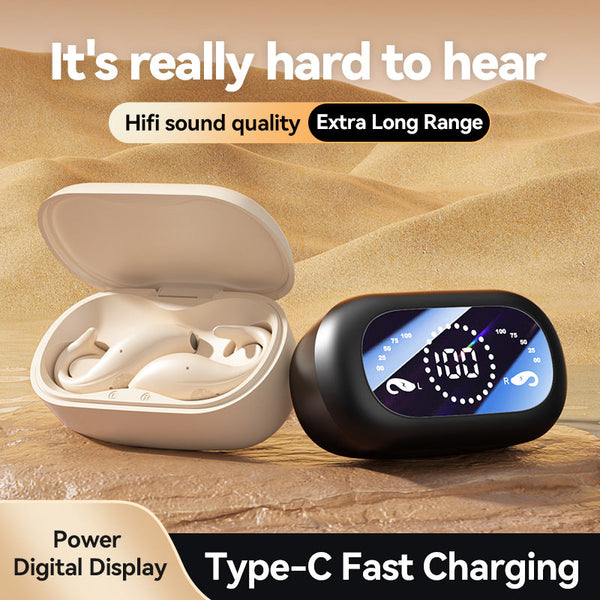 Elosung Black Dolphin M66 Clip On Bluetooth Earphones Wireless 8 Hours Battery 15M Transmission Range Durable Headphones