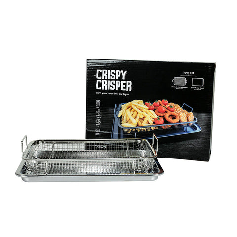 Elosung Bbq Square Non Stick Stainless Steel Grill Basket Silver Color Small Size (30*22*5.5 Cm) Ideal For Grilling Meat And Vegetables Barbecue Tools