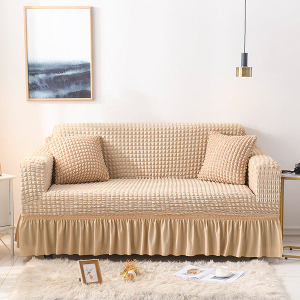 Elastic Sofa Cover Beige (145 185Cm) Slipcovers