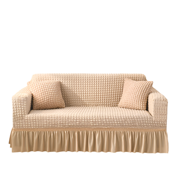 Elastic Sofa Cover Beige (145 185Cm) Slipcovers