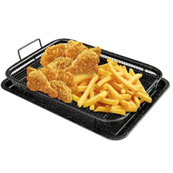 Bbq Square Non Stick Stainless Steel Grill Basket Gold Color Small Size (30*22*5.5 Cm) Ideal For Grilling Meat And Vegetables Barbecue Tools