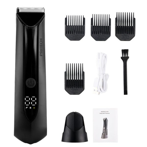 Elosung Men's Electric Hair Removal Trimmer Smart Digital Display Rechargeable Private Area Shaver Model 8003 Men's Shavers