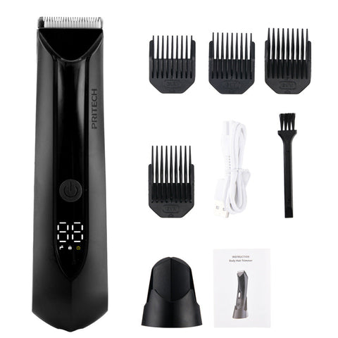 Elosung Men's Electric Hair Removal Trimmer Smart Digital Display Rechargeable Private Area Shaver Model 8003 Men's Shavers