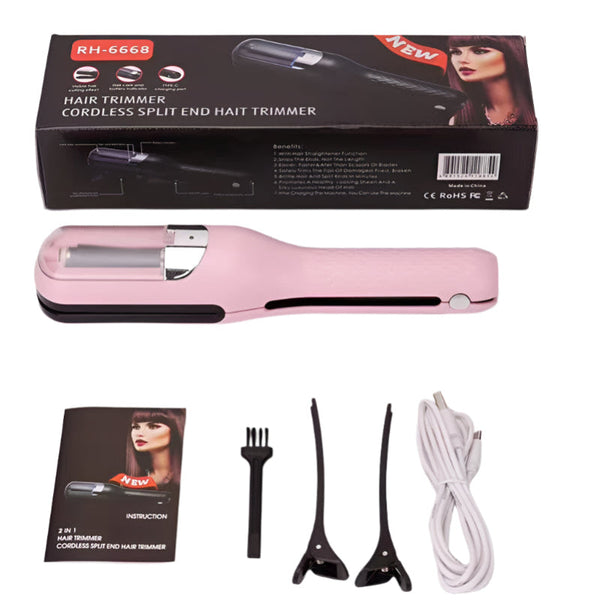 Pink Mini Automatic Hair Repair Split End Remover Trimmer For Dry Splitting Damaged And Brittle Ends Men Women Styling Beauty Tool Clippers & Trimmers