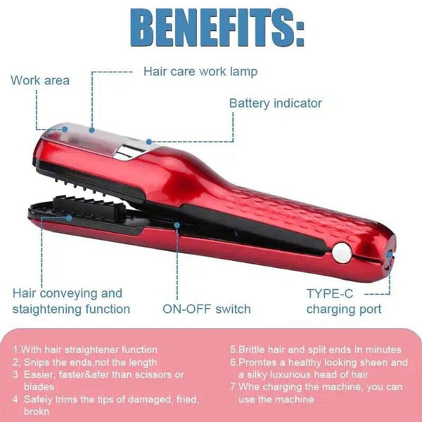 Pink Mini Automatic Hair Repair Split End Remover Trimmer For Dry Splitting Damaged And Brittle Ends Men Women Styling Beauty Tool Clippers & Trimmers