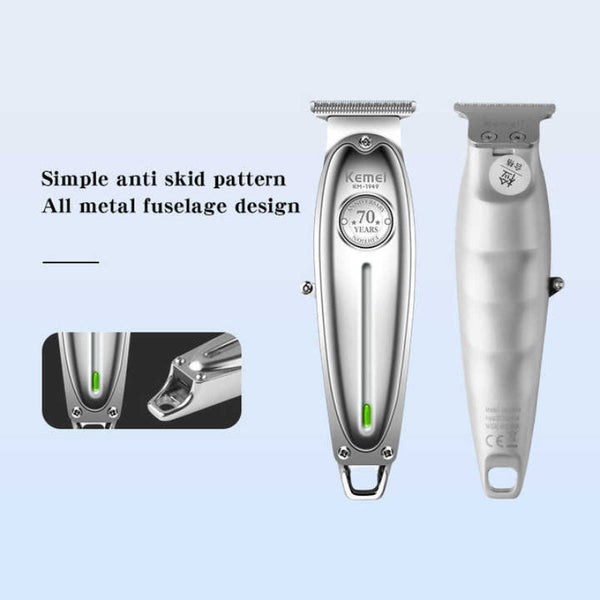 Elosung Silver Km 1949 Professional Hair Clipper Electric Trimmer For Styling & Carving With Precision Blades Clippers & Trimmers