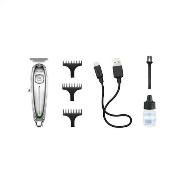 Elosung Silver Km 1949 Professional Hair Clipper Electric Trimmer For Styling & Carving With Precision Blades Clippers & Trimmers