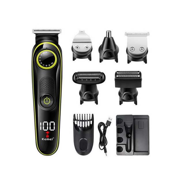 Elosung Km 696 5 In 1 Multifunctional Hair Clipper Electric Trimmer Shaver & Nose Set Clippers & Trimmers