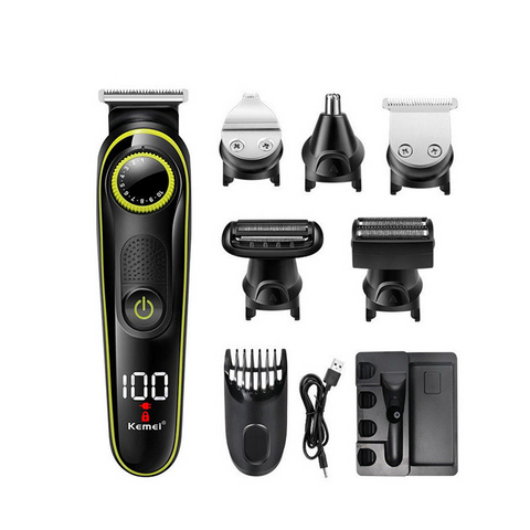 Elosung Km 696 5 In 1 Multifunctional Hair Clipper Electric Trimmer Shaver & Nose Set Clippers & Trimmers