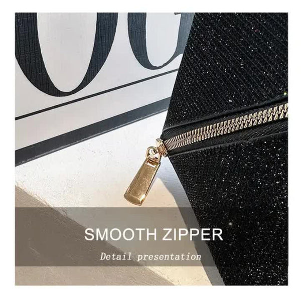 Elosung Silver Shiny Large Capacity Makeup Bag Multi Function Travel Toiletry Organiser Handheld Cosmetic Storage Makeup Bags & Cases