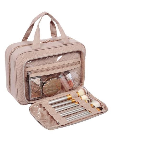 Elosung Black Hanging Toiletry Bag Makeup Travel Organizer Set Portable Multi Compartment Storage For Cosmetics And Toiletries Makeup Bags & Cases