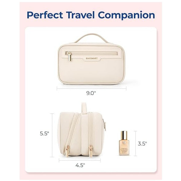 Elosung Black Travel Makeup Organizer Portable Cosmetic Storage Box For Toiletries And Cosmetics Makeup Bags & Cases