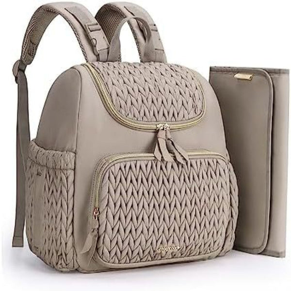 Elosung Brown Travel Backpack With Diaper Changing Mat Small Size Insulated Pocketperfect For Moms On The Go Women Backpacks