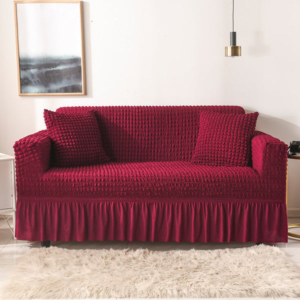 Elastic Sofa Cover Wine Red (145 185Cm) Slipcovers