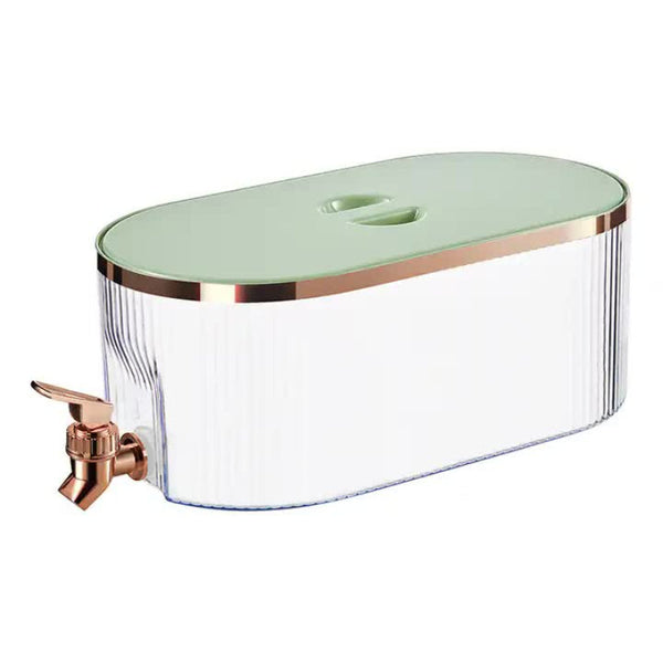 Elosung Light Green Refrigerator Cold Water Dispenser 5.3L Fruit Tea Jug With Tap For Home Beverages Food Storage Containers