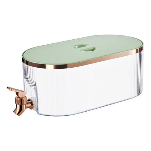 Elosung Light Green Refrigerator Cold Water Dispenser 5.3L Fruit Tea Jug With Tap For Home Beverages Food Storage Containers