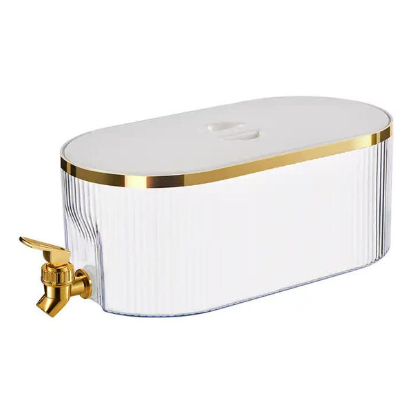 Elosung Elegant Whitee Refrigerator Cold Water Dispenser 5.3L Fruit Tea Jug With Tap For Beverages Water Dispensers