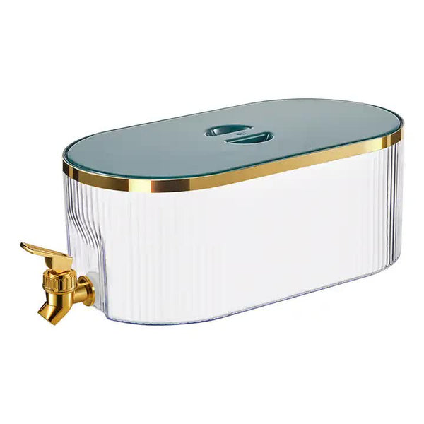 Elosung Dark Green Refrigerator Cold Water Dispenser 5.3L Fruit Tea Jug With Tap For Home Beverages Food Storage Containers