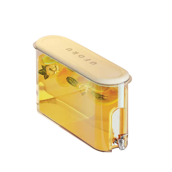 Elosung Cream White Refrigerator Cold Water Jug With Tap 4L Large Capacity Sealed Beverage Dispenser For Juice Water Dispensers