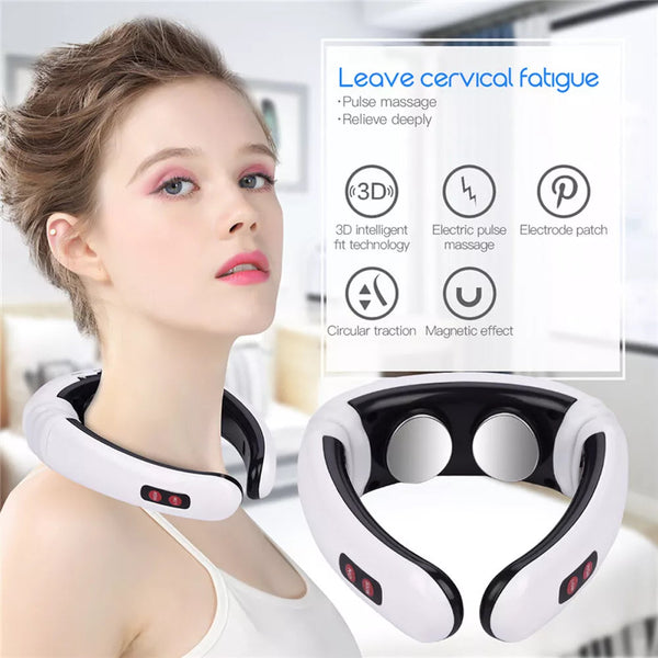 Elosung Neck Massager With Pulse Therapy Intelligent Cervical Device For Pain Relief And Relaxation Massagers