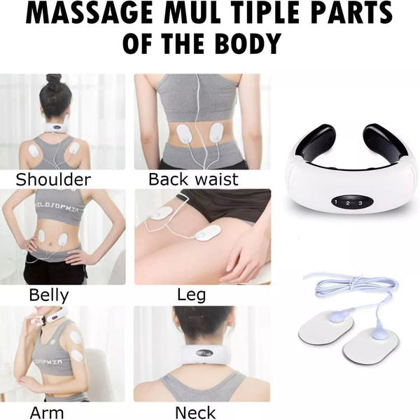 Elosung Neck Massager With Pulse Therapy Intelligent Cervical Device For Pain Relief And Relaxation Massagers
