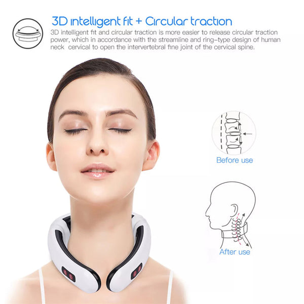 Elosung Neck Massager With Pulse Therapy Intelligent Cervical Device For Pain Relief And Relaxation Massagers