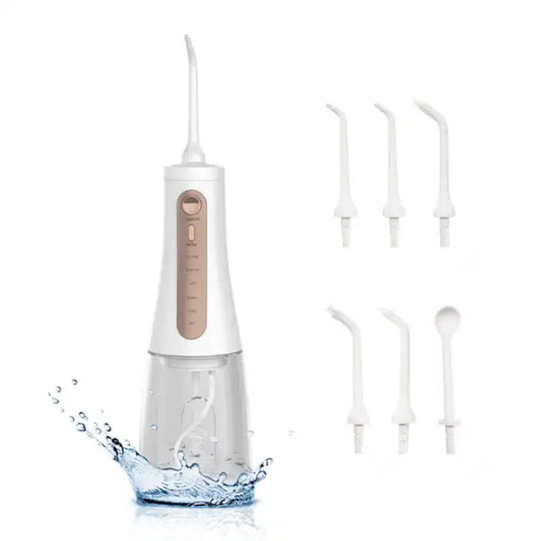 Elosung Black Portable Rechargeable Water Flosser Handheld Oral Irrigator For Teeth & Gums Air & Water Flossers
