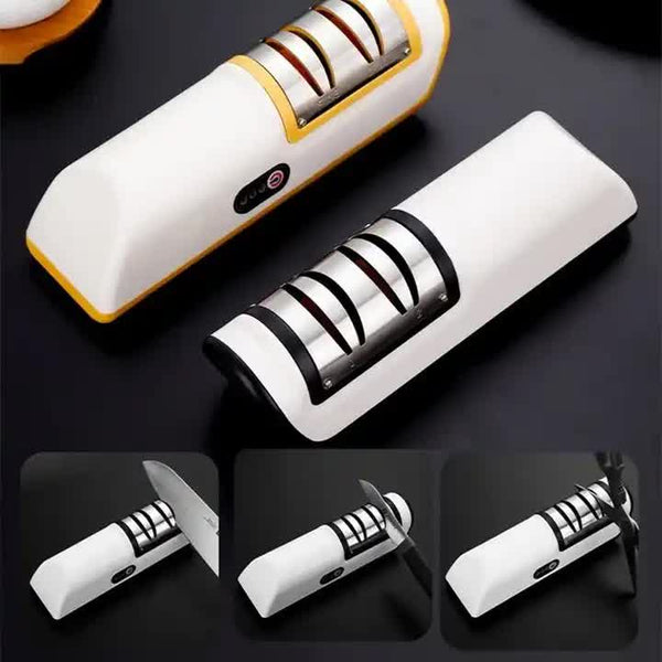 Elosung Yellow Electric Knife Sharpener Stone High Speed Diamond Grinding Wheel Efficient And Easy To Use Blade Sharpening Tool For Home Professional