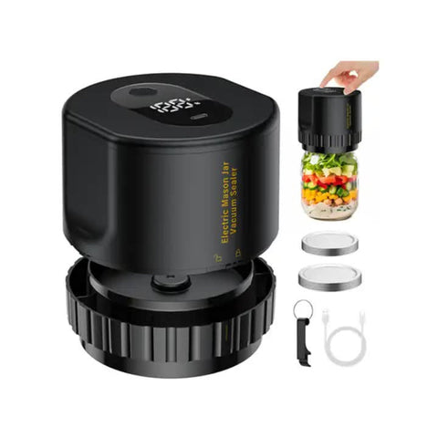 Elosung Black Automatic Vacuum Sealer Compact Electric Food Preserver Home And Freshener Vacuum Sealers