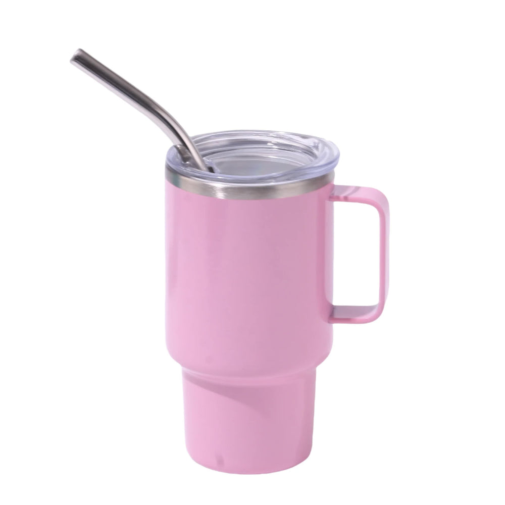 Elosung 3Oz Pink Sublimation Mini Car Cup 304 Stainless Steel Straw Beer Portable Insulated Whiskey Shot Glass Perfect For On The Go Drinking Vacuum F
