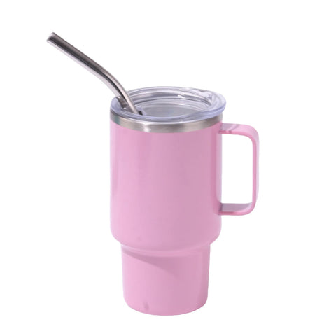 Elosung 3Oz Pink Sublimation Mini Car Cup 304 Stainless Steel Straw Beer Portable Insulated Whiskey Shot Glass Perfect For On The Go Drinking Vacuum F