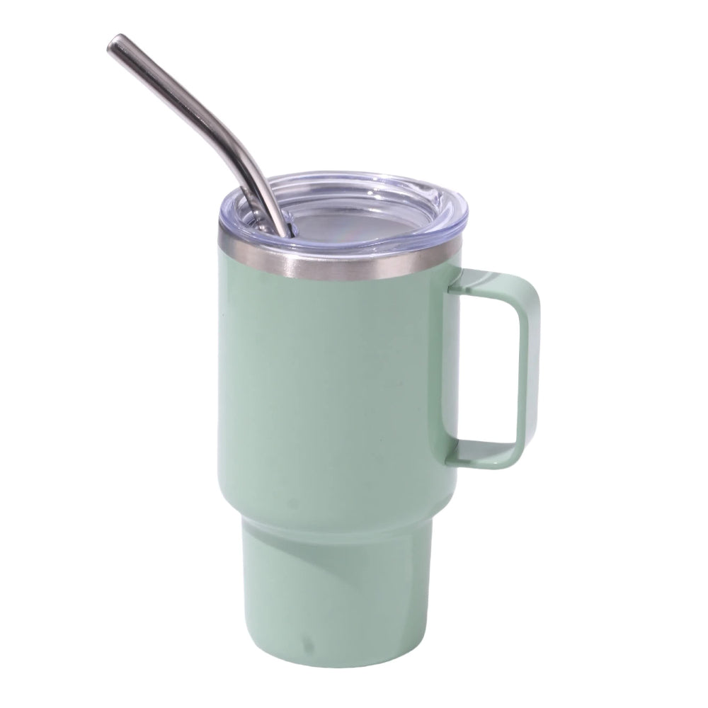 Elosung 3Oz Green Sublimation Mini Car Cup 304 Stainless Steel Straw Beer Portable Insulated Whiskey Shot Glass Perfect For On The Go Drinking Vacuum