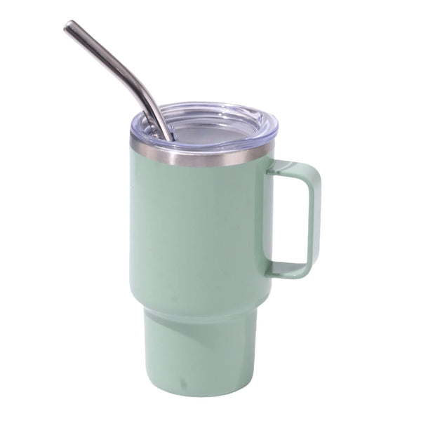 Elosung 3Oz Green Sublimation Mini Car Cup 304 Stainless Steel Straw Beer Portable Insulated Whiskey Shot Glass Perfect For On The Go Drinking Vacuum