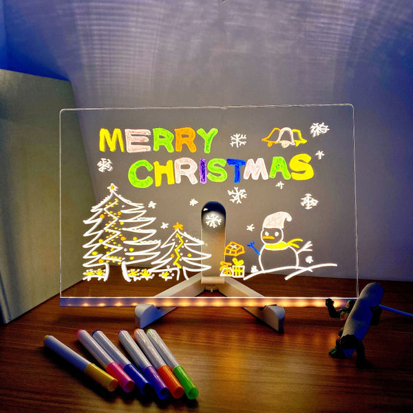 Elosung 5.9' X 0.11' Erasable Diy Kids Drawing Board Glow In The Dark Writing Reusable Chalkboard For Art & Learning Creative Handicraft Toy Drawing B