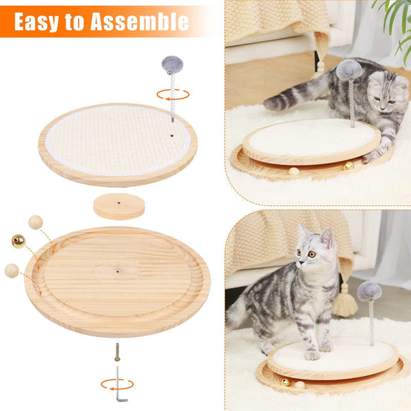 Elosung Interactive Cat Toy Spinning Track & Wand Engaging Pet For Cats Fun Play And Exercise Cat Toys