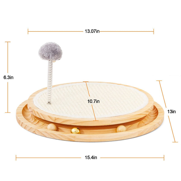 Elosung Interactive Cat Toy Spinning Track & Wand Engaging Pet For Cats Fun Play And Exercise Cat Toys