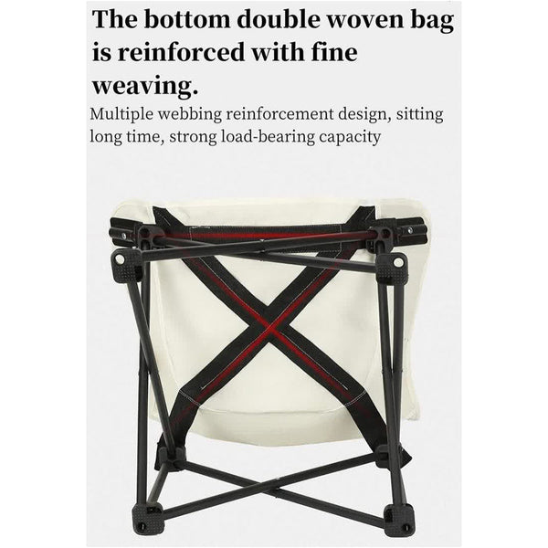 Elosung Black Outdoor Folding Camping Chair Portable Lounge Lightweight Beach Fishing Stool And Picnic Seat Perfect For Adventures Camping Chairs