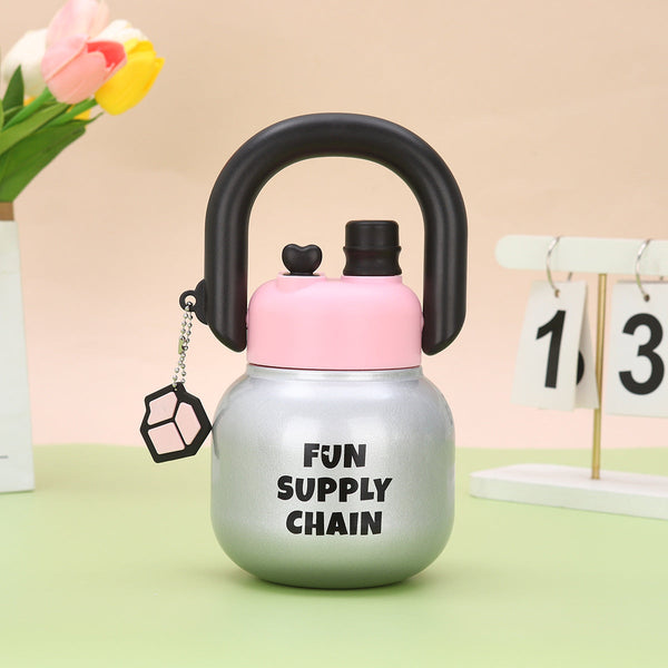 Elosung Silver 316 Stainless Steel Tea Flask With Independent Compartment Double Drink Insulation High Quality Design Handle And Large Capacity For Wo