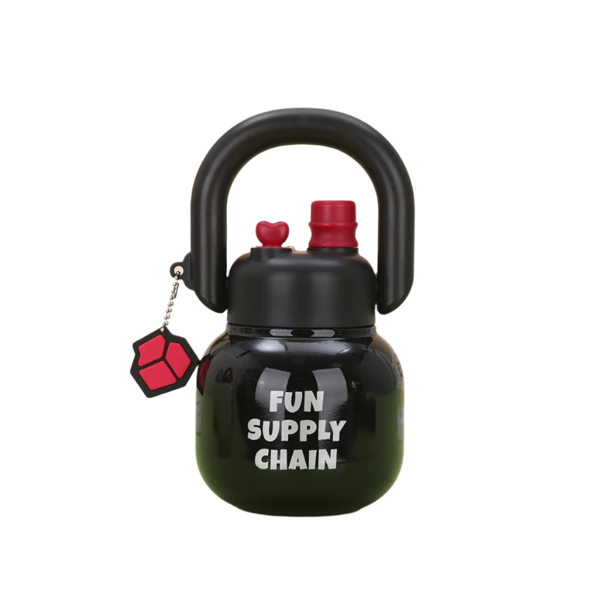 Elosung Black 316 Stainless Steel Tea Flask With Independent Compartment Double Drink Insulation High Quality Design Handle And Large Capacity For Wom