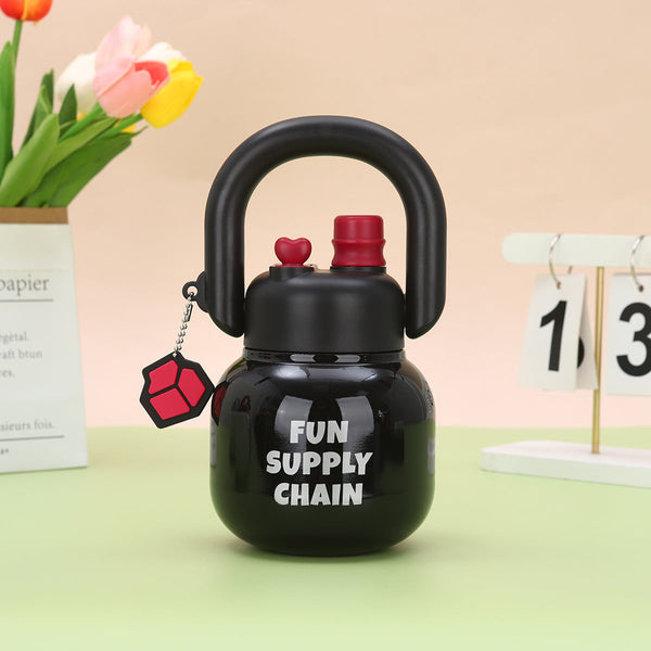 Elosung Black 316 Stainless Steel Tea Flask With Independent Compartment Double Drink Insulation High Quality Design Handle And Large Capacity For Wom