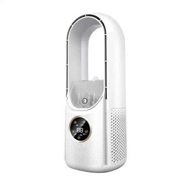 Elosung White Desktop Cooling Fan With Humidifier Bladeless Usb Power Spray Air Cooler For Office Personal Use And Humidifying Portable Fans