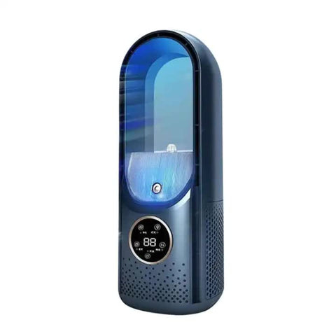 Elosung Blue Desktop Cooling Fan With Humidifier Bladeless Usb Power Spray Air Cooler For Office Personal Use And Humidifying Portable Fans