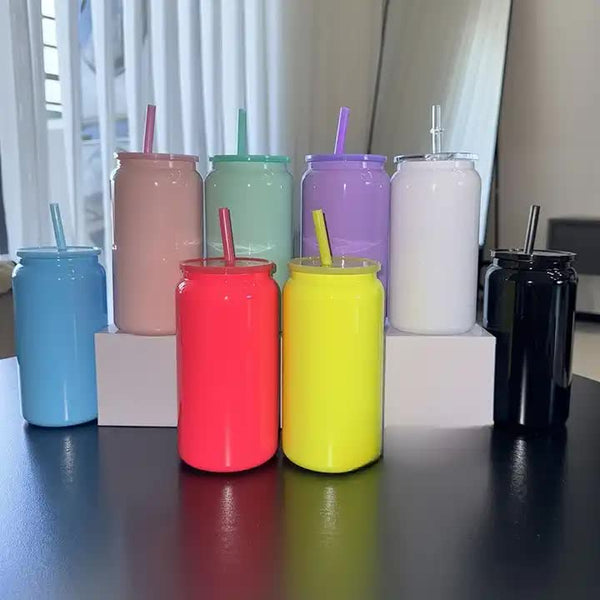 Elosung Yellow 16Oz 304 Stainless Steel Insulated Travel Mug Portable Outdoor Coffee Cup Double Wall Thermos For Hot & Cold Beverages Vacuum Flasks &