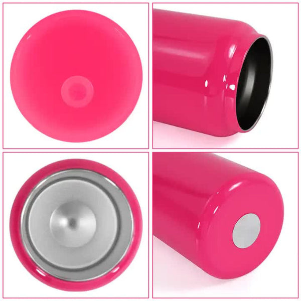 Elosung Hot Pink 16Oz 304 Stainless Steel Insulated Travel Mug Portable Outdoor Coffee Cup Double Wall Thermos For & Cold Beverages Vacuum Flasks & Mu