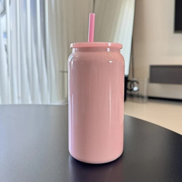 Elosung Pink 16Oz 304 Stainless Steel Insulated Travel Mug Portable Outdoor Coffee Cup Double Wall Vacuum Flask For Hot & Cold Beverages Vacuum Flasks