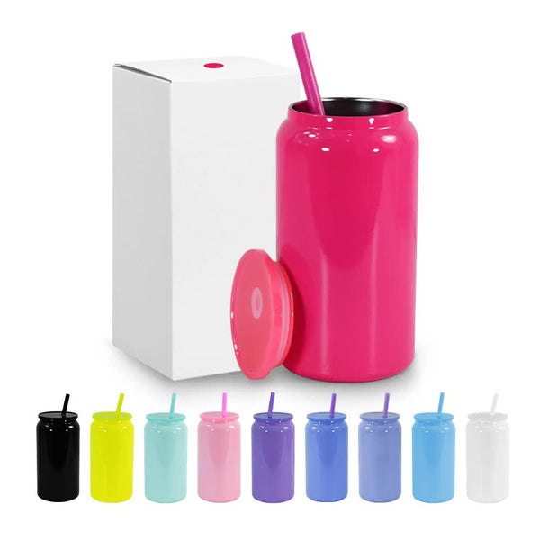 Elosung Pink 16Oz 304 Stainless Steel Insulated Travel Mug Portable Outdoor Coffee Cup Double Wall Thermos For Hot & Cold Beverages Vacuum Flasks & Mu